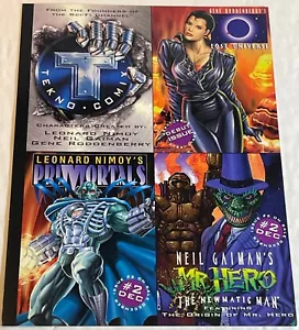 1995 Tekno Comix 4 Card 5 x 7 Oversized Promo Leonard Nimoy, Gene Roddenberry - Picture 1 of 4
