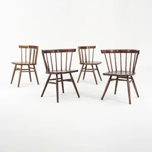 1949 Set of Four George Nakashima for Knoll N19 Straight Dining Chairs in Walnut - Picture 1 of 11