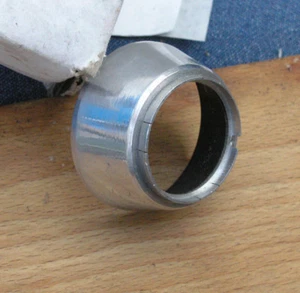 Pequeño 32mm Push Fit Slip On Aluminio Lente Capucha Pantalla 48 x 23 - Imagen 1 de 4