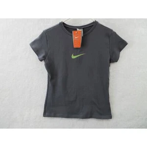 NWT Vintage Nike Women's Medium Cotton Stretch Center Swoosh Shirt Top - Picture 1 of 11