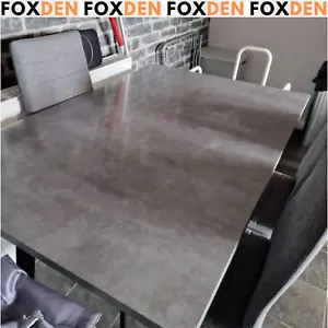 Contemporary Rectangle Kitchen Table with Metal Legs and Spacious Tabletop Grey - Picture 1 of 10