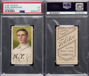 1909-11 T206 Rube Marquard Portrait New York HOF PSA 1.5 ***Low Pop Tolstoi***