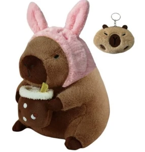 New LARGE Capybara Brown Anime Stuffed Animal Plush With KeychainPillow Toy Doll - Picture 1 of 3