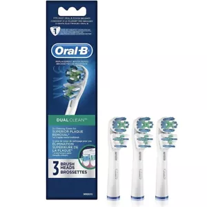 Cabezal de cepillo de dientes eléctrico de repuesto Oral-B Dual Clean, 3 unidades - Imagen 1 de 4