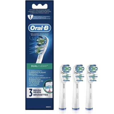 Oral-B Dual Clean Replacement Electric Toothbrush Head, 3 Count - Image 1 of 4