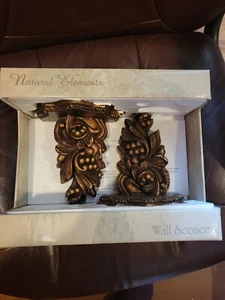 Resin Wall Sconces Set Of 2 New In Box - Picture 1 of 4