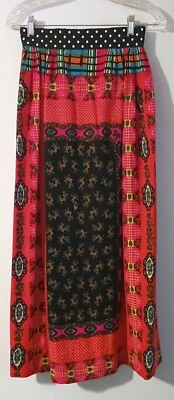 Maxi Falda BoHo Hippie Años 70 Rosa Psicodélico Festival Ropa MEDIDAS Foto 1 de 4