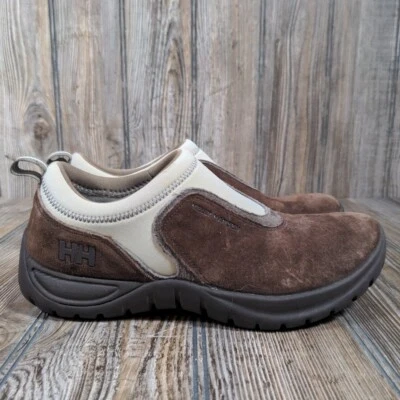 Zapatos Mocasines HELLY HANSEN Mujer 7.5 M Ajuste Infinito Marrón Gamuza Beige Neopreno Foto 1 de 4