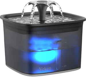 Veken 95Oz/2.8L Pet Fountain, Automatic Cat Water Fountain Dog Water Dispenser w - Imagen 1 de 6