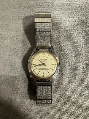 Vintage RODANIA Swiss Incabloc Antimagnetic 17 Jewels Wind Up SS Watch Runs - Image 1 of 4