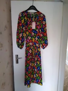Vestido Traffic People Talla Pequeña Nuevo con Etiquetas Precioso Estampado Margarita - Imagen 1 de 10