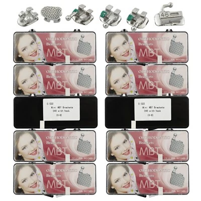Ortodoncia Dental MIM Brackets Brackets 1er Molar Tubos MBT Roth 022 3 4 5 6-6 Foto 1 de 4