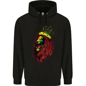 A Roaring Jamaican Lion Reggae Music Jamaica Childrens Kids Hoodie - Picture 1 of 3