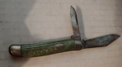 Imperial Pocket Knife Green Woodgrain Handle - Изображение 1 из 2