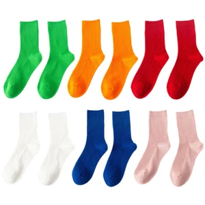 6 Pairs Pile of Socks Medium Tube Stockings for Woman Miss - Picture 1 of 12