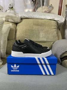 Adidas Originales Court Tourino Negro/Blanco Entrenadores Nuevos en Caja Talla 8uk H02176 - Imagen 1 de 18