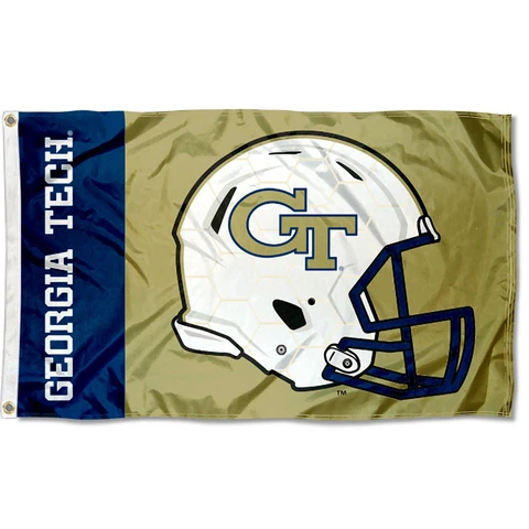 Georgia Tech Yellow Jackets Football Helmet Flag Large 3x5 Cover