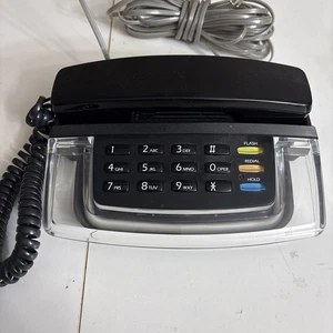 Radio Shack 80's Krystalite Blue Neon Clear Light Landline Phone 43-810 - Picture 1 of 5