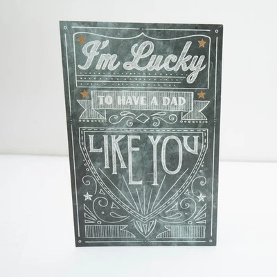 Tarjeta de felicitación del día del padre Dad I'm Lucky American Greetings con sobre Nuevo de Lote Antiguo Foto 1 de 4