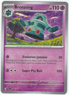 Bronzong #069/162 Sv05: Temporal Forces Uncommon - Pokemon - Image 1 of 2
