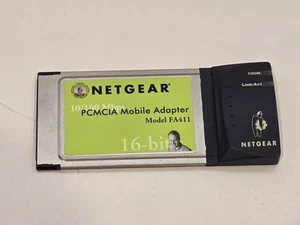 Netgear CardBus Notebook Adapter 10/100Mbps Fast Ethernet FA411 Vintage - Bild 1 von 3