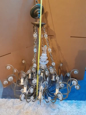 LUSTRE LINDO!!  Luz 29" H, 25"W, 8  - Imagem 1 de 4