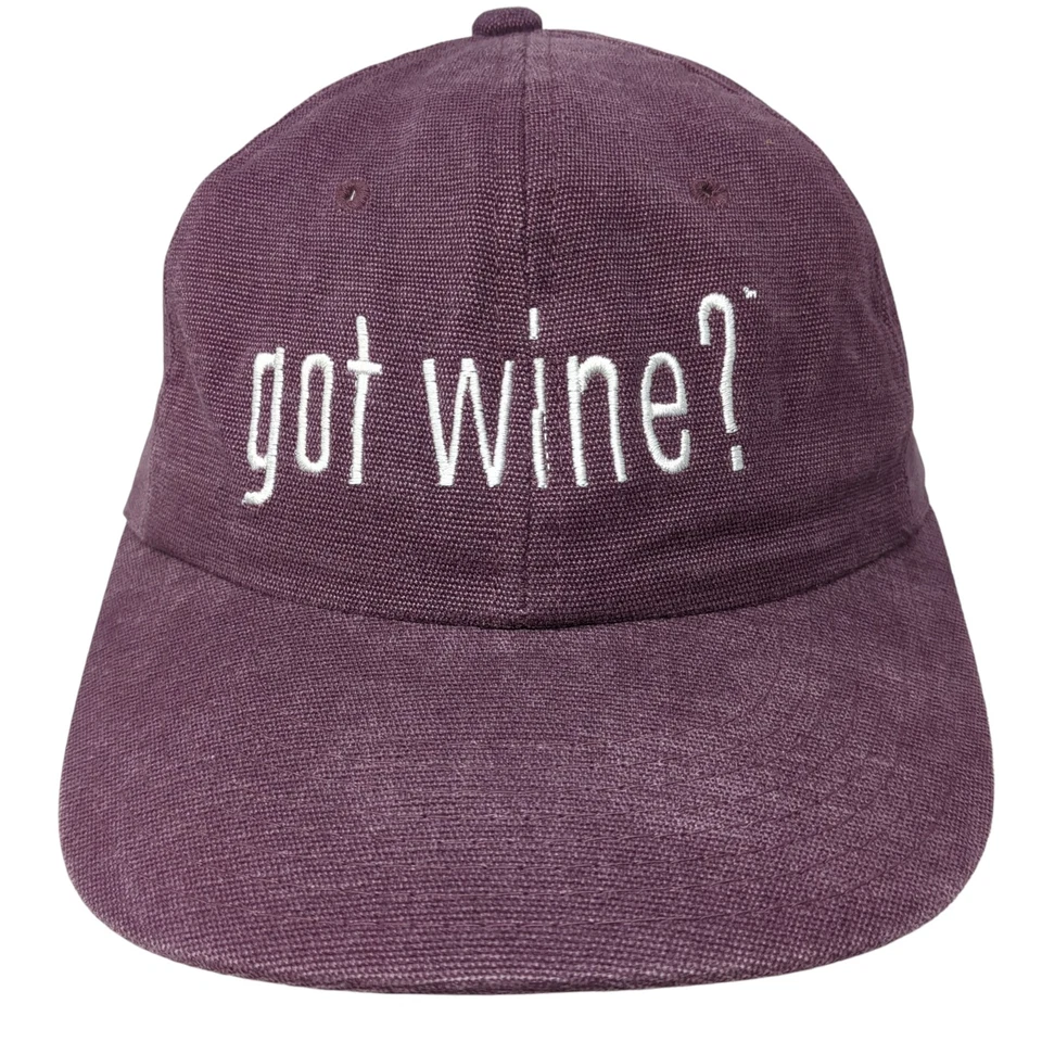 Got Wine? Slideback Baseball Cap Purple One Size Adjustable Embroidered Yupoong Foto 1 de 4