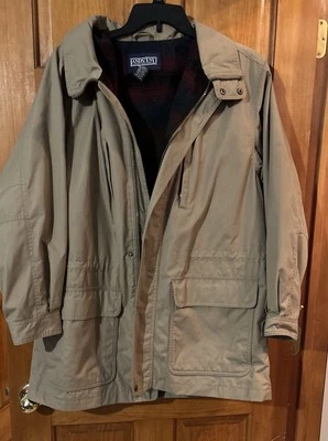Lands End Barn Coat Chore Jacket Size Large Wool Flannel Lined L Men’s - Image 1 of 4