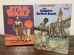 Vintage 1978 Star Wars & 1980 Das Imperium schlägt zurück zufällige Haus Pop-Up Bücher. GC - Bild 1 von 16