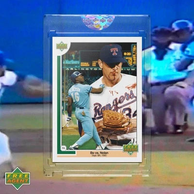 Tarjeta coleccionable personalizada Nolan Ryan VS Bo Jackson Foto 1 de 2
