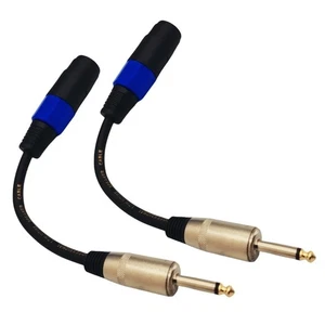 1/4" Male to Speakon Female Cable Adapter, 6.35mm TS Male Plug to Speakon Female - Picture 1 of 5