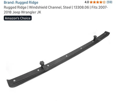 Rugged Ridge Windshield Channel Steel for 07-18 Jeep Wrangler JK 13308.06 - Image 1 of 2