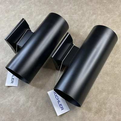 Kichler 9244BK Independence 2 灯 12 户外气缸壁灯 2 件装 — 第 1/4 张图片