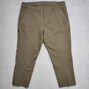 BYLT Pants Mens 40x25 Brown Premium Basics Everyday 2.0 Slim Performance Stretch - Picture 1 of 11