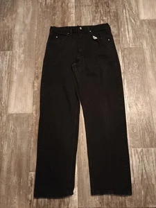 Wrangler Boot Cut Original Fit Jeans Black 100% Cotton Men's 36x32 - Picture 1 of 2