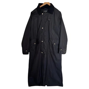 J Peterman Horsemans Duster Western Canvas Coat Men’s Medium Black - Picture 1 of 12