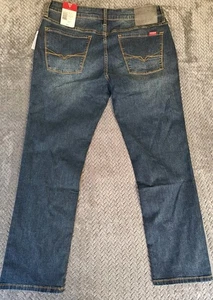 Guess Denim Jeans Men's Lincoln Slim Straight 36 X 30 Dark Blue Stretch NWT - Picture 1 of 10