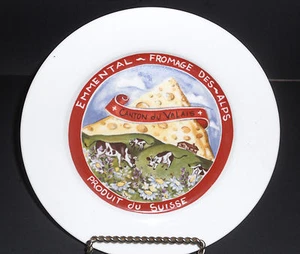 Restoration Hardware Classic Cheese Dessert Salad Plate Swiss Produit du Suisse - Picture 1 of 4