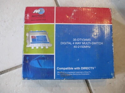 NEW JVI Digital 4-Way Multi-Switch (40-2150MHz) Diplexer Directv # 35-DTV34MS  - Image 1 of 4