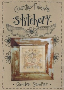 Garden Sampler Stitchery Pattern with Pre-printed Calico Design size 20cm x 21cm - Picture 1 of 1