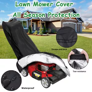 Lawn Mower Cover Waterproof Heavy Duty UV Protector Push Mower Universal Fit - Picture 1 of 15