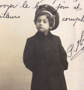 Vintage RPPC Confident Attractive Child Madrid Publisher Posted In France 1905