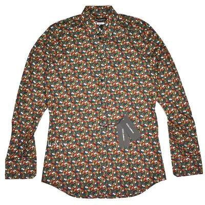 NWT $745 Dolce & Gabbana Tomato Veggie Print Button Down Shirt Mens 16 AUTHENTIC - Image 1 of 4