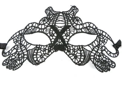 Black Masquerade Mask Womens Lace Eye Mask Women Party Halloween Costume Mask - Image 1 of 4
