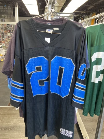 Vintage 90s Barry Sanders Starter NFL Detriot Lions Football Jersey Size 54 364 Cover