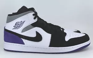 Nike Air Jordan 1 Mid SE Blanco Corte Púrpura Negro 852542-105 - Imagen 1 de 12