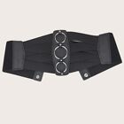 Stretchy Waist Strap Female Belt with Snap Buckle Wide Corset for Coat
