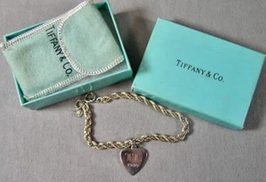 Tiffany Sterling Silver TL Charm Bracelet - Picture 1 of 5