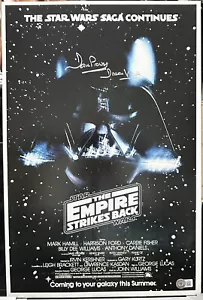 DAVE PROWSE SIGNED EMPIRE STRIKES BACK POSTER PHOTO 12X18 DARTH VADER AUTO COA - Picture 1 of 3