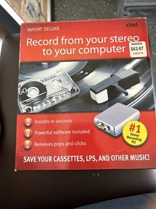 Xitel Inport Deluxe Stereo To PC Recording Kit Cassette LP Other Music Converter - Picture 1 of 4